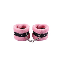 Conjunto de Algemas de Pelúcia e Máscara para os Olhos Brinquedos Sexuais para BDSM e Bondage