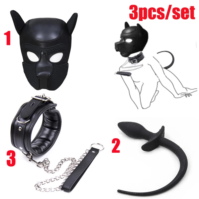 Conjunto de Roleplay BDSM Pet: Puppy Play HotBliss