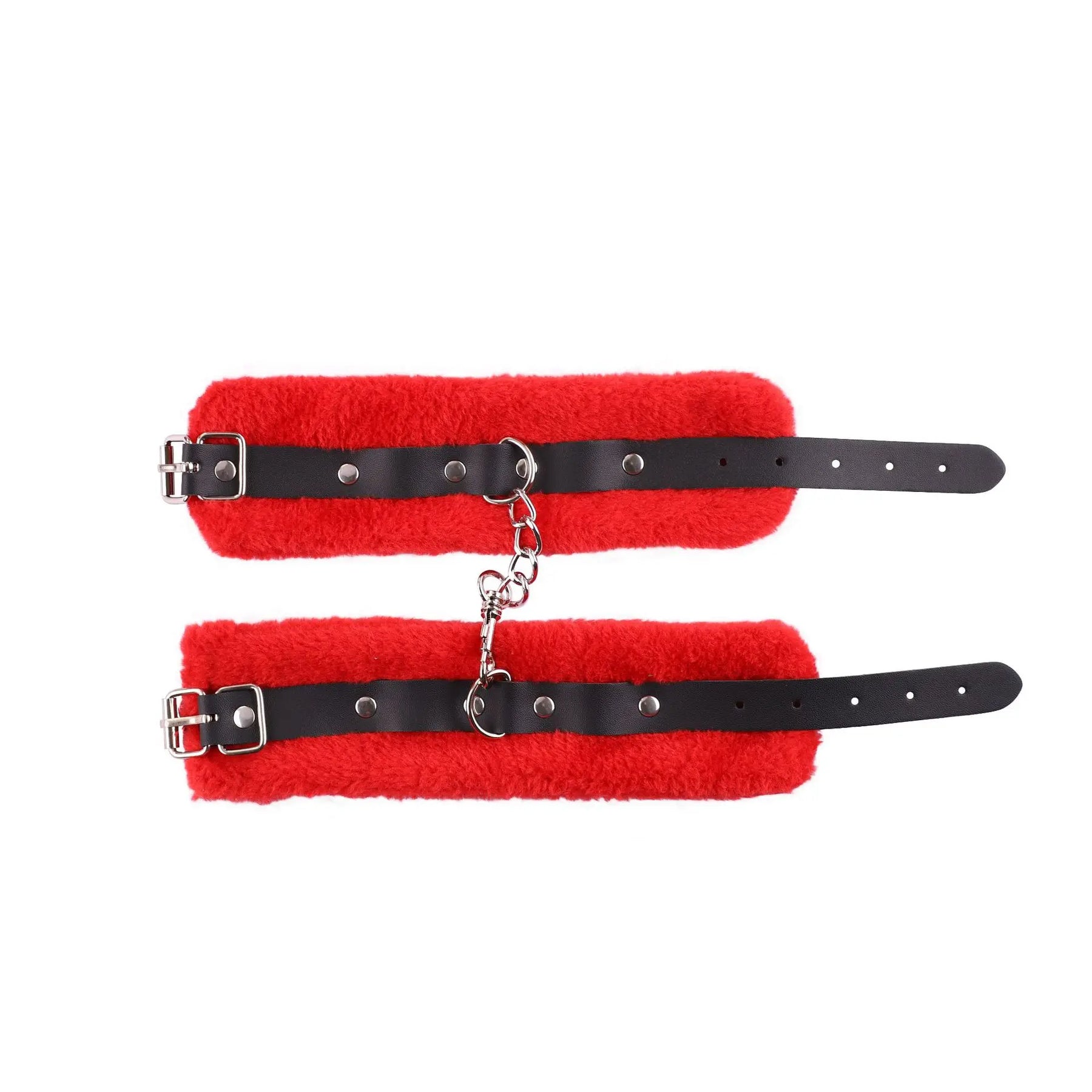 Conjunto de Algemas de Pelúcia e Máscara para os Olhos Brinquedos Sexuais para BDSM e Bondage