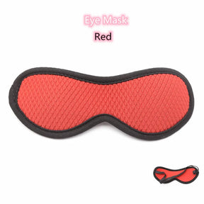 Conjunto de Algemas de Pelúcia e Máscara para os Olhos Brinquedos Sexuais para BDSM e Bondage