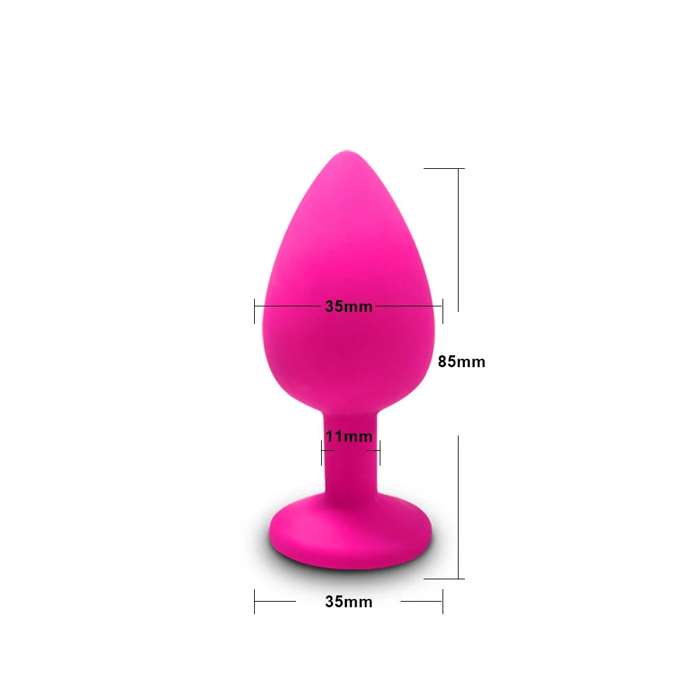 Plugue Anal Vibrador S/M/L - Brinquedo Sexual de Silicone para Mulheres e Homens