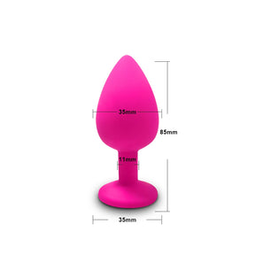 Plugue Anal Vibrador S/M/L - Brinquedo Sexual de Silicone para Mulheres e Homens