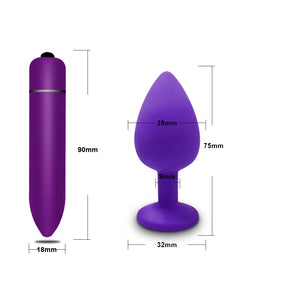 Plugue Anal Vibrador S/M/L - Brinquedo Sexual de Silicone para Mulheres e Homens