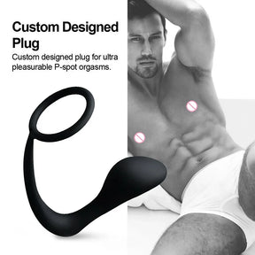 Estimulador de Próstata e Anel Peniano – Plug Anal Masculino HotBliss