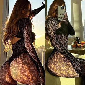 Lingerie Sexy Feminina Crotchless Bodystockings Fishnet Corpo