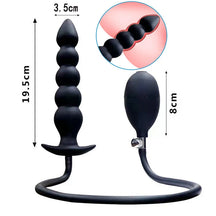 Super Longo Plug Anal Inflável com Vibrador - Massagem de Próstata e G-Ponto