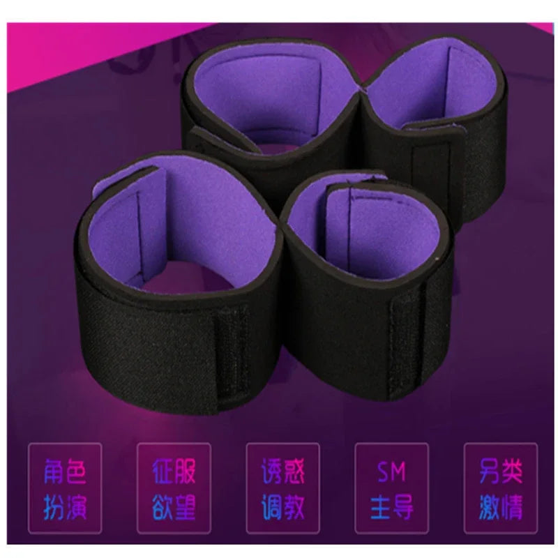 Kit de Bondage BDSM para Casais: Jogos Adultos com Algemas e Acessórios Eróticos