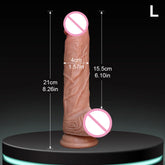 Vibrador Realista de Silicone Macio - Brinquedo Adulto para Estimulação Vaginal e Anal