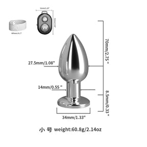 Plug Anal Vibratório com Controle Remoto – Estimulador Feminino