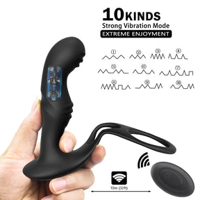 Extase Prostático: Massageador Anal Masculino com Controle Remoto e 10 Velocidades