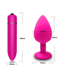 Plugue Anal Vibrador S/M/L - Brinquedo Sexual de Silicone para Mulheres e Homens