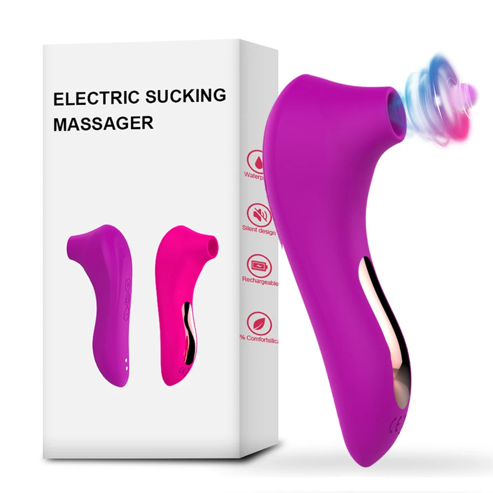 Sugador Clitoriano e Vibrador Feminino - Estimulador de Clitóris e Mamilo com Sucção e Vibração