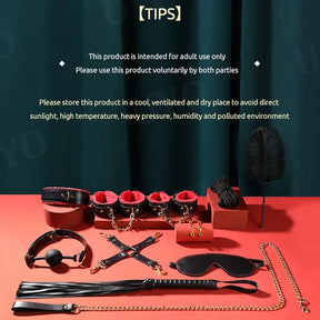 Conjunto de BDSM Bondage Exótico para Adultos - Kit Completo de 10 Peças