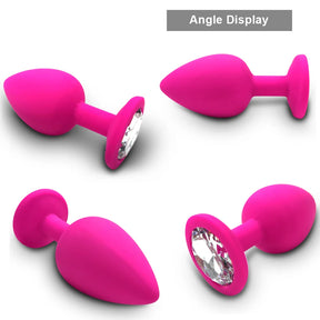 Plugue Anal Vibrador S/M/L - Brinquedo Sexual de Silicone para Mulheres e Homens