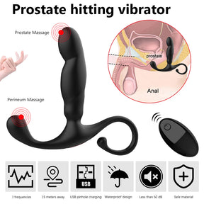 Ondas de Prazer Prostático: Massageador Anal Dual Motor com Controle Remoto