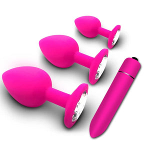 Plugue Anal Vibrador S/M/L - Brinquedo Sexual de Silicone para Mulheres e Homens