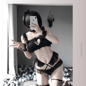 Conjunto de Lingerie Cosplay de Vaca Anime - Estilo Japonês Biquíni