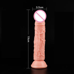 Vibrador Realista com Sensação de Pele - Pênis Grande com Ventosa