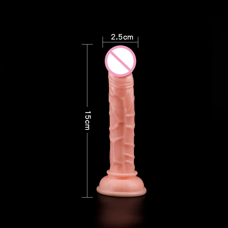 Vibrador Realista com Sensação de Pele - Pênis Grande com Ventosa