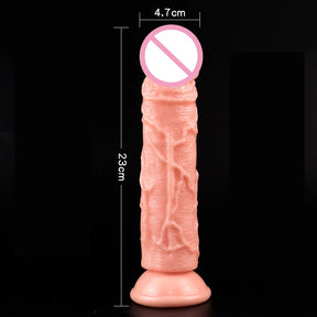 Vibrador Realista com Sensação de Pele - Pênis Grande com Ventosa