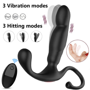 Ondas de Prazer Prostático: Massageador Anal Dual Motor com Controle Remoto