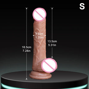 Vibrador Realista de Silicone Macio - Brinquedo Adulto para Estimulação Vaginal e Anal