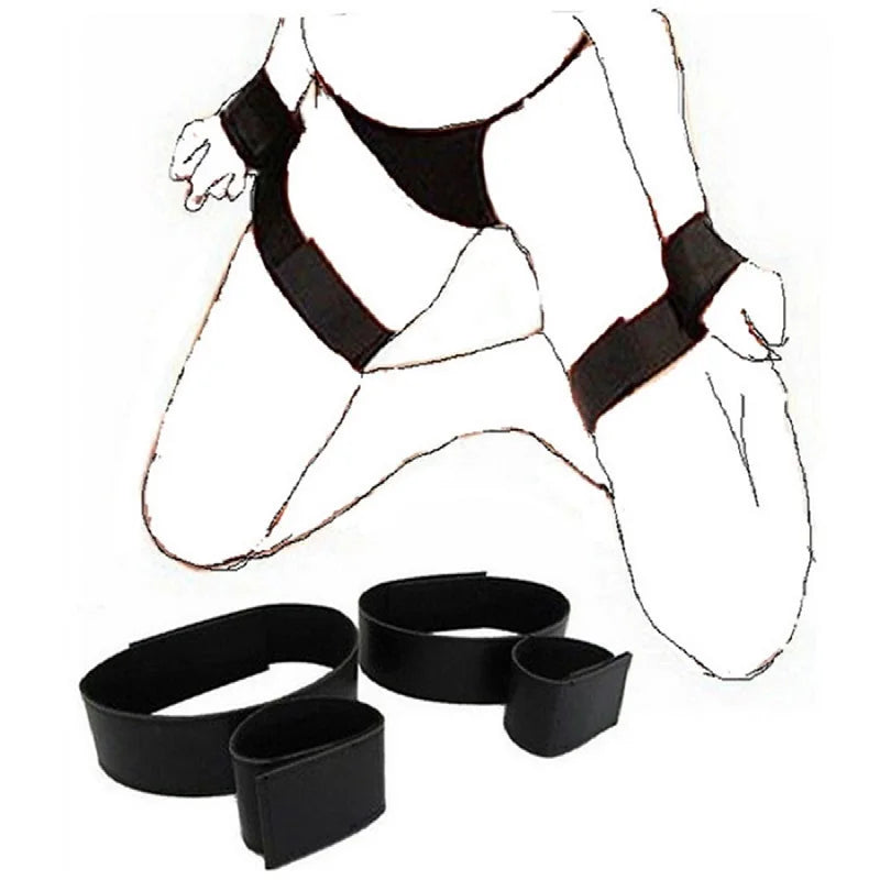 Conjunto de Bondage Ajustável - Algemas e Tornozeleiras HotBliss