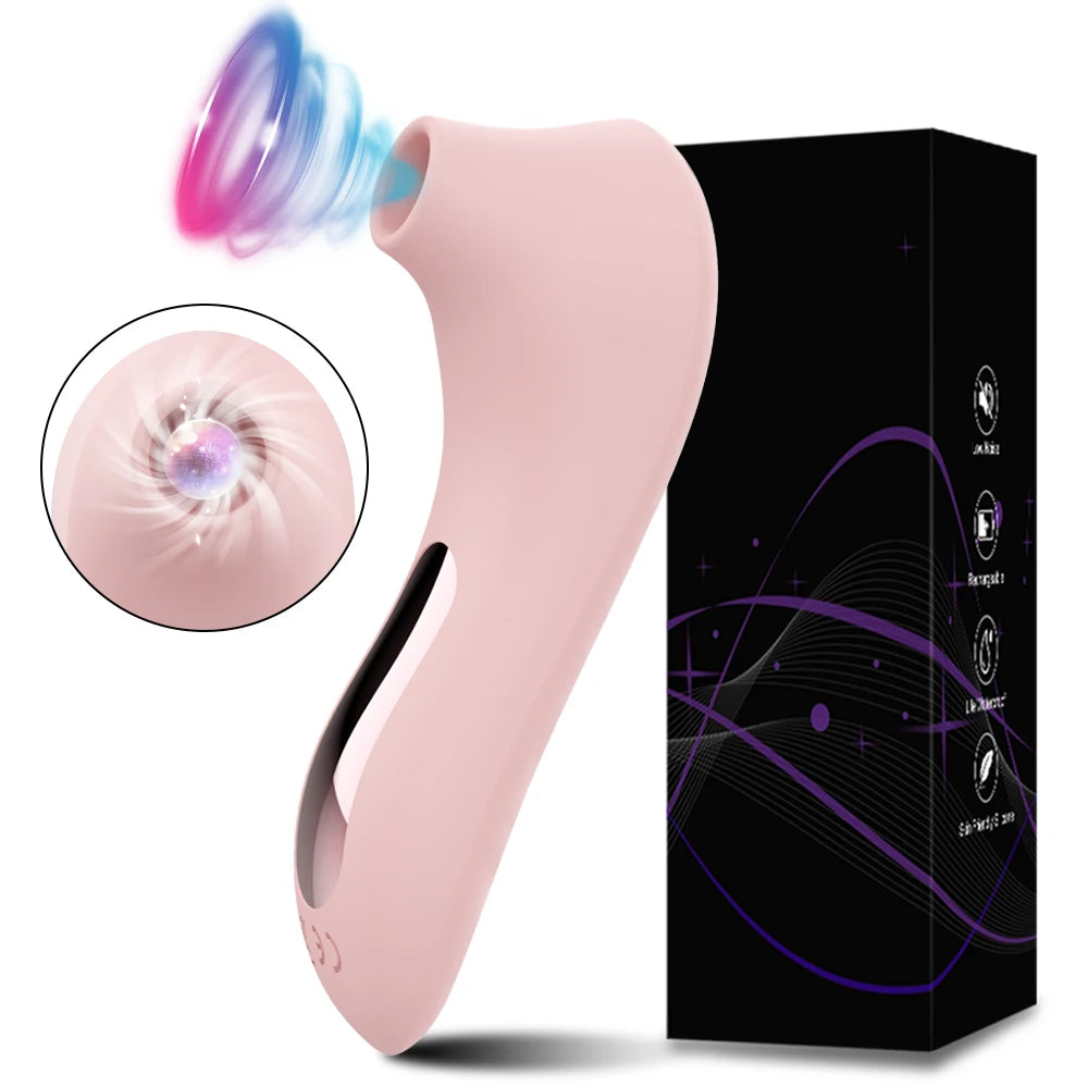 Sugador Clitoriano e Vibrador Feminino - Estimulador de Clitóris e Mamilo com Sucção e Vibração